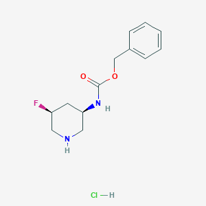 molecular formula C13H18ClFN2O2 B2854451 Benzyl ((3,5-ciS)-5-fluoropiperidin-3-yl)carbamate HCl CAS No. 2007909-86-4