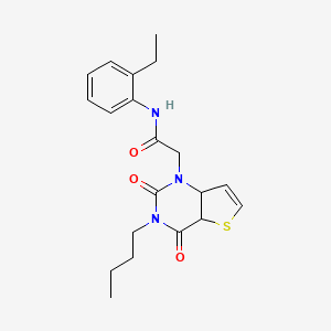 molecular formula C20H23N3O3S B2854482 2-{3-butyl-2,4-dioxo-1H,2H,3H,4H-thieno[3,2-d]pyrimidin-1-yl}-N-(2-ethylphenyl)acetamide CAS No. 1252921-35-9