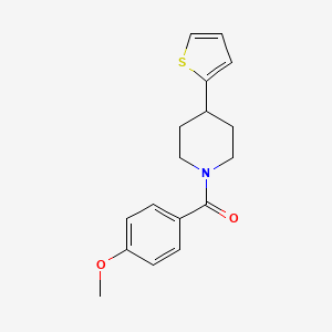 molecular formula C17H19NO2S B2854487 1-(4-methoxybenzoyl)-4-(thiophen-2-yl)piperidine CAS No. 1396798-58-5