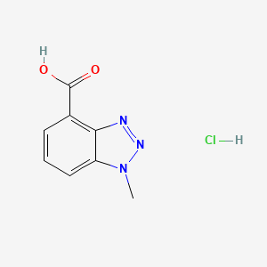 molecular formula C8H8ClN3O2 B2854555 1-Methylbenzotriazole-4-carboxylic acid;hydrochloride CAS No. 2260935-81-5