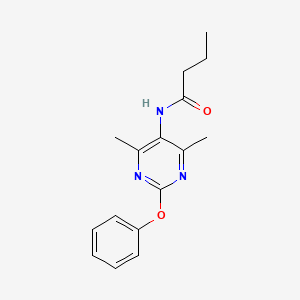 molecular formula C16H19N3O2 B2854595 N-(4,6-dimethyl-2-phenoxypyrimidin-5-yl)butanamide CAS No. 1788843-04-8