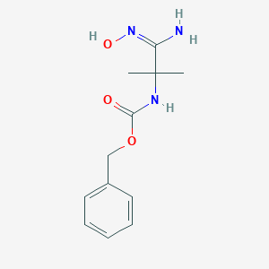 molecular formula C₁₂H₁₇N₃O₃ B028546 苯甲基[2-氨基-2-(羟亚氨基)-1,1-二甲基乙基]氨基甲酸酯 CAS No. 518047-98-8