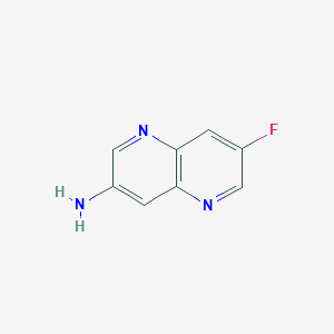 molecular formula C8H6FN3 B2854637 7-Fluoro-1,5-naphthyridin-3-amine CAS No. 2089650-61-1