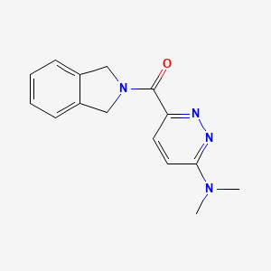 molecular formula C15H16N4O B2854641 6-(2,3-dihydro-1H-isoindole-2-carbonyl)-N,N-dimethylpyridazin-3-amine CAS No. 2097915-36-9