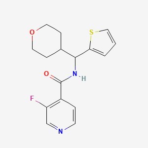 molecular formula C16H17FN2O2S B2854650 3-fluoro-N-[(oxan-4-yl)(thiophen-2-yl)methyl]pyridine-4-carboxamide CAS No. 2309310-92-5