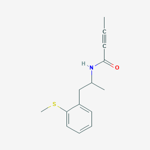 molecular formula C14H17NOS B2854653 N-[1-(2-Methylsulfanylphenyl)propan-2-yl]but-2-ynamide CAS No. 2411250-07-0