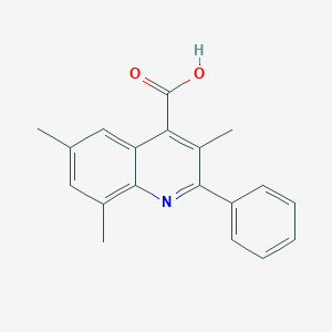 molecular formula C19H17NO2 B2854656 3,6,8-Trimethyl-2-phenylquinoline-4-carboxylic acid CAS No. 436089-40-6