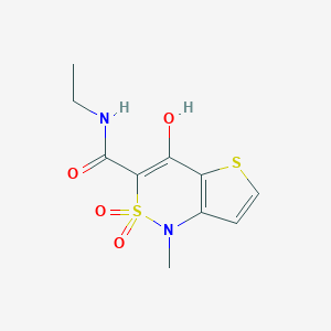 molecular formula C10H12N2O4S2 B2854667 N-ethyl-4-hydroxy-1-methyl-2,2-dioxo-1H-2lambda6-thieno[3,2-c][1,2]thiazine-3-carboxamide CAS No. 320423-75-4