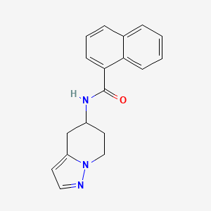 molecular formula C18H17N3O B2854684 N-(4,5,6,7-tetrahydropyrazolo[1,5-a]pyridin-5-yl)-1-naphthamide CAS No. 2034587-79-4