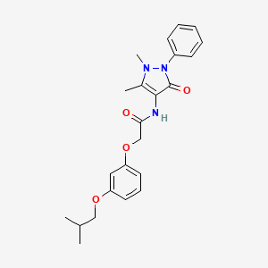 molecular formula C23H27N3O4 B2854687 N-(1,5-dimethyl-3-oxo-2-phenyl-2,3-dihydro-1H-pyrazol-4-yl)-2-[3-(2-methylpropoxy)phenoxy]acetamide CAS No. 392237-77-3