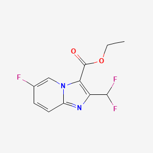 Ethyl 2-(difluoromethyl)-6-fluoroimidazo[1,2-a]pyridine-3-carboxylate
