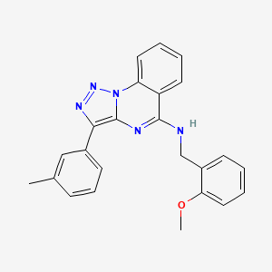 molecular formula C24H21N5O B2854703 N-[(2-METHOXYPHENYL)METHYL]-3-(3-METHYLPHENYL)-[1,2,3]TRIAZOLO[1,5-A]QUINAZOLIN-5-AMINE CAS No. 866843-85-8