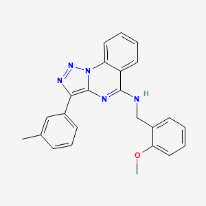 N-[(2-methoxyphenyl)methyl]-3-(3-methylphenyl)triazolo[1,5-a]quinazolin-5-amine