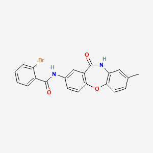 2-bromo-N-(8-methyl-11-oxo-10,11-dihydrodibenzo[b,f][1,4]oxazepin-2-yl)benzamide