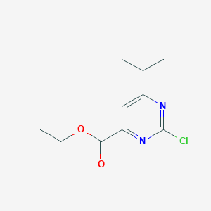 molecular formula C10H13ClN2O2 B2854736 ethyl 2-chloro-6-(propan-2-yl)pyrimidine-4-carboxylate CAS No. 2126177-53-3