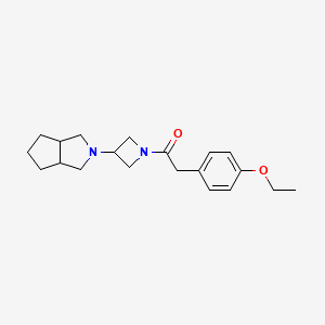 molecular formula C20H28N2O2 B2854751 2-(4-Ethoxyphenyl)-1-(3-{octahydrocyclopenta[c]pyrrol-2-yl}azetidin-1-yl)ethan-1-one CAS No. 2415540-11-1