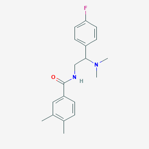 molecular formula C19H23FN2O B2854766 N-[2-(dimethylamino)-2-(4-fluorophenyl)ethyl]-3,4-dimethylbenzamide CAS No. 941964-58-5