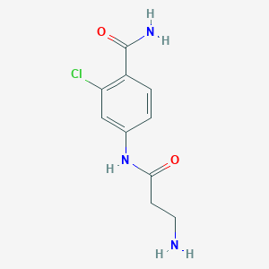 molecular formula C10H12ClN3O2 B2854771 4-(3-Aminopropanamido)-2-chlorobenzamide CAS No. 1157269-33-4