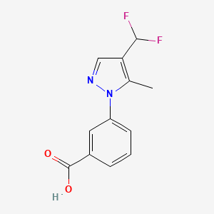 3-[4-(Difluoromethyl)-5-methylpyrazol-1-yl]benzoic acid
