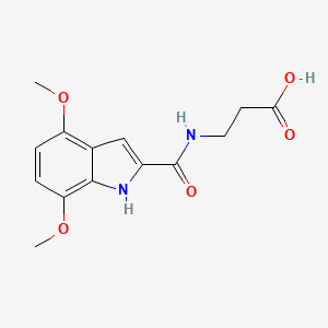 3-[(4,7-dimethoxy-1H-indole-2-carbonyl)amino]propanoic acid