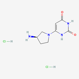 6-[(3R)-3-Aminopyrrolidin-1-yl]-1H-pyrimidine-2,4-dione;dihydrochloride