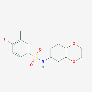 4-fluoro-3-methyl-N-(octahydrobenzo[b][1,4]dioxin-6-yl)benzenesulfonamide