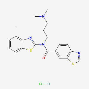 N-(3-(dimethylamino)propyl)-N-(4-methylbenzo[d]thiazol-2-yl)benzo[d]thiazole-6-carboxamide hydrochloride