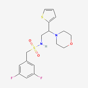 1-(3,5-difluorophenyl)-N-(2-morpholino-2-(thiophen-2-yl)ethyl)methanesulfonamide