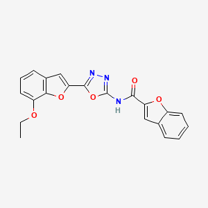N-(5-(7-ethoxybenzofuran-2-yl)-1,3,4-oxadiazol-2-yl)benzofuran-2-carboxamide