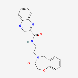 N-(2-(3-oxo-2,3-dihydrobenzo[f][1,4]oxazepin-4(5H)-yl)ethyl)quinoxaline-2-carboxamide