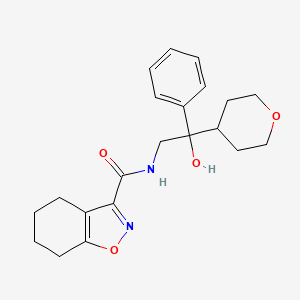 molecular formula C21H26N2O4 B2854812 N-[2-hydroxy-2-(oxan-4-yl)-2-phenylethyl]-4,5,6,7-tetrahydro-1,2-benzoxazole-3-carboxamide CAS No. 2034239-59-1