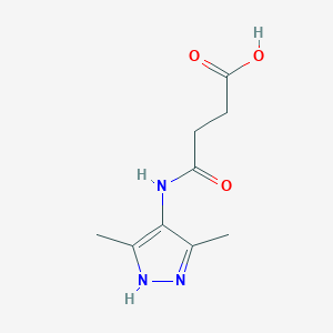 molecular formula C9H13N3O3 B2854816 4-((3,5-dimethyl-1H-pyrazol-4-yl)amino)-4-oxobutanoic acid CAS No. 1046443-96-2