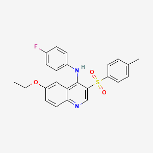 molecular formula C24H21FN2O3S B2854853 6-ethoxy-N-(4-fluorophenyl)-3-tosylquinolin-4-amine CAS No. 895651-03-3