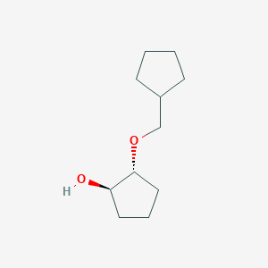 molecular formula C11H20O2 B2854861 (1R,2R)-2-(环戊基甲氧基)环戊-1-醇 CAS No. 2382654-39-7
