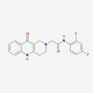 molecular formula C20H17F2N3O2 B2854866 N-(2,4-difluorophenyl)-2-(10-oxo-3,4,5,10-tetrahydrobenzo[b][1,6]naphthyridin-2(1H)-yl)acetamide CAS No. 1251580-91-2