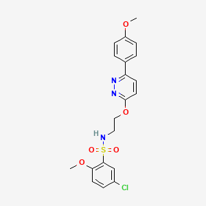5-chloro-2-methoxy-N-(2-((6-(4-methoxyphenyl)pyridazin-3-yl)oxy)ethyl)benzenesulfonamide