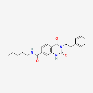 2,4-dioxo-N-pentyl-3-phenethyl-1,2,3,4-tetrahydroquinazoline-7-carboxamide