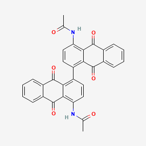 molecular formula C32H20N2O6 B2854882 N-{4'-ACETAMIDO-9,9',10,10'-TETRAOXO-9H,9'H,10H,10'H-[1,1'-BIANTHRACEN]-4-YL}ACETAMIDE CAS No. 96467-27-5