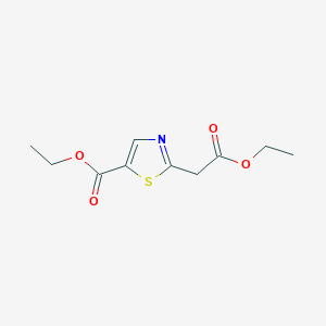 molecular formula C10H13NO4S B2854930 Ethyl 2-(2-ethoxy-2-oxoethyl)thiazole-5-carboxylate CAS No. 1820674-63-2