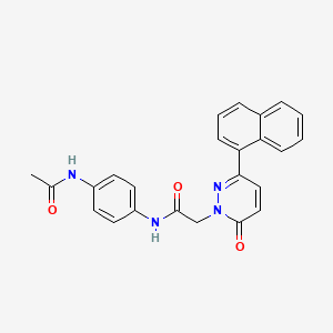 molecular formula C24H20N4O3 B2854948 N-(4-acetamidophenyl)-2-[3-(naphthalen-1-yl)-6-oxo-1,6-dihydropyridazin-1-yl]acetamide CAS No. 941883-30-3