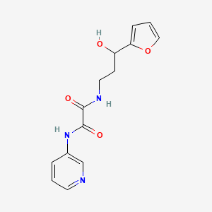 molecular formula C14H15N3O4 B2854950 N1-(3-(furan-2-yl)-3-hydroxypropyl)-N2-(pyridin-3-yl)oxalamide CAS No. 1421526-11-5