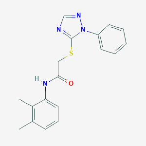 molecular formula C18H18N4OS B285496 N-(2,3-dimethylphenyl)-2-[(1-phenyl-1H-1,2,4-triazol-5-yl)sulfanyl]acetamide 