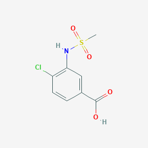 molecular formula C8H8ClNO4S B2854972 4-Chloro-3-methanesulfonamidobenzoic acid CAS No. 94101-69-6