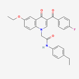 2-(6-ethoxy-3-(4-fluorobenzoyl)-4-oxoquinolin-1(4H)-yl)-N-(4-ethylphenyl)acetamide