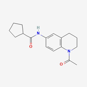 molecular formula C17H22N2O2 B2855031 N-(1-acetyl-1,2,3,4-tetrahydroquinolin-6-yl)cyclopentanecarboxamide CAS No. 941870-76-4