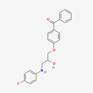 1-(4-Benzoylphenoxy)-3-[(4-fluorophenyl)amino]propan-2-ol