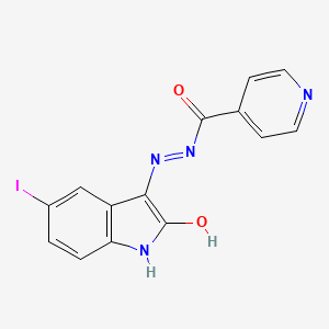 3-(Isonicotinylhydrazidyl)-5-iodo-2-oxoindoline