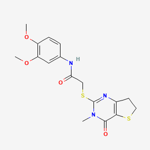 N-(3,4-dimethoxyphenyl)-2-[(3-methyl-4-oxo-6,7-dihydrothieno[3,2-d]pyrimidin-2-yl)sulfanyl]acetamide