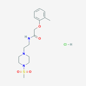 N-(2-(4-(methylsulfonyl)piperazin-1-yl)ethyl)-2-(o-tolyloxy)acetamide hydrochloride