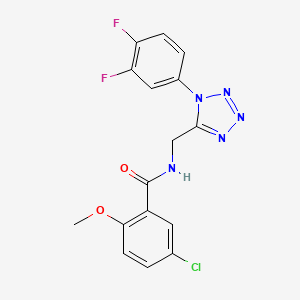 5-chloro-N-((1-(3,4-difluorophenyl)-1H-tetrazol-5-yl)methyl)-2-methoxybenzamide